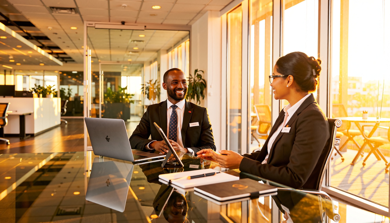 FiveBob Hygiene customer service team member with a client